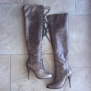 JOIE Over-the-knee lace up boots